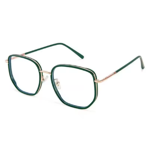 Lunettes rétro vertes ultra-légères pour femmes – Monture unie avec filtre anti-lumière bleue