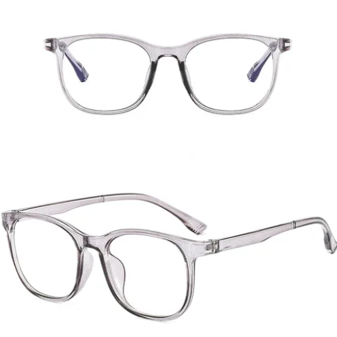 Lunettes d'ordinateur anti-lumière bleue – Monture transparente carrée, pour femmes & hommes