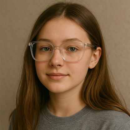 Lunettes d'ordinateur anti-lumière bleue – Monture transparente carrée, pour femmes &amp; hommes