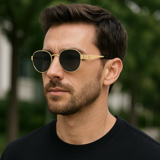 Lunettes de soleil rondes en métal – design de styliste unisexe, élégance rétro, protection UV400 pour hommes et femmes