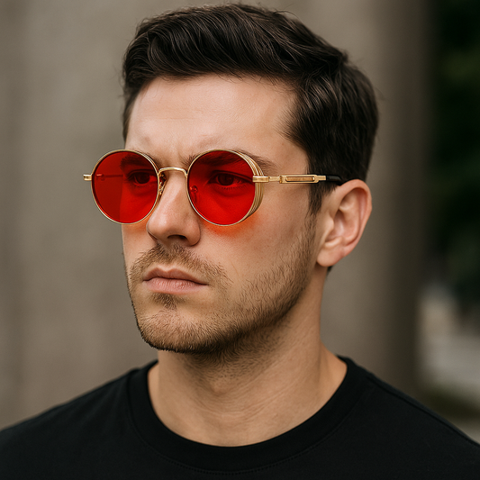 Lunettes de soleil rondes Steampunk en métal – style vintage de créateur, pour hommes et femmes, élégance rétro et audace urbaine