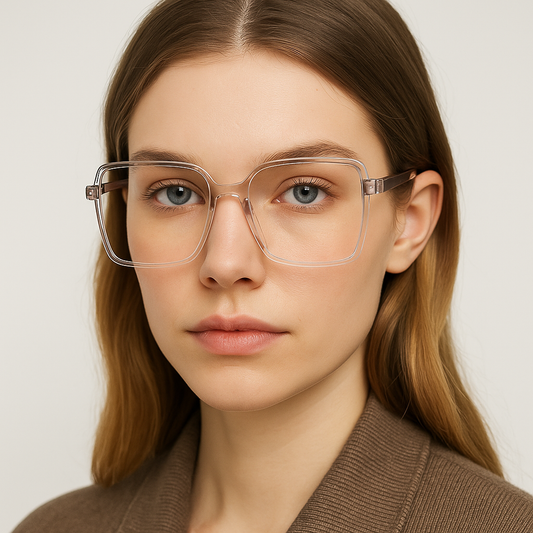 Lunettes photochromiques anti-lumière bleue – Monture transparente oversize, pour femmes, protection des yeux et style caméléon