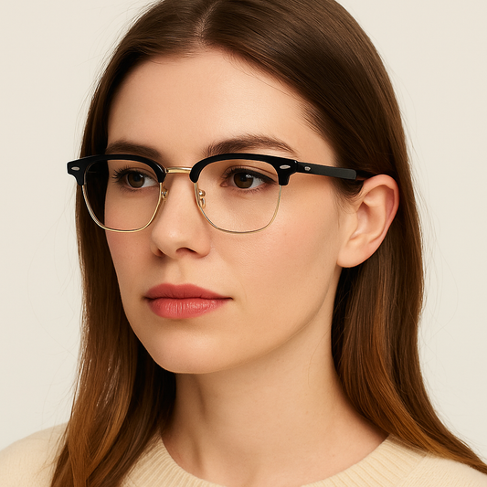 Lunettes VIVIBEE anti-lumière bleue – Style vintage, monture noire carrée, pour homme et femme
