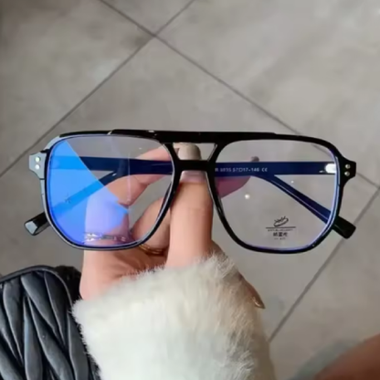 Lunettes carrées rétro anti-lumière bleue – monture transparente tendance pour hommes et femmes, idéale pour écran et confort visuel