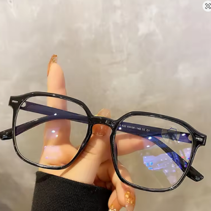 Lunettes polygone carrées unies – Monture tendance, lentilles anti-lumière bleue, pour hommes et femmes