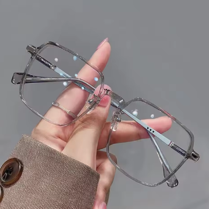 Lunettes photochromiques anti-lumière bleue – Monture transparente oversize, pour femmes, protection des yeux et style caméléon