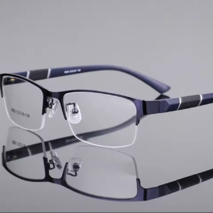 Lunettes plates à demi-monture unisexe – Anti-lumière bleue, look moderne et confort quotidien