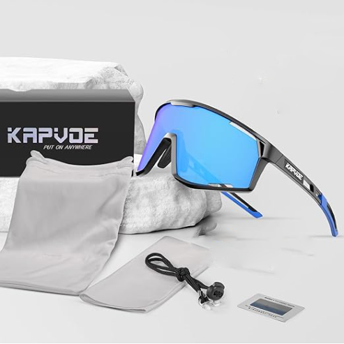 Lunettes de cyclisme photochromiques KAPVOE – protection UV400, route &amp; VTT, design 2024, sport outdoor pour homme &amp; femme