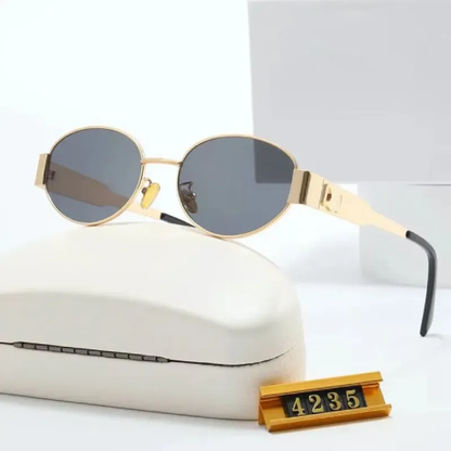 Lunettes de soleil rondes en métal – design de styliste unisexe, élégance rétro, protection UV400 pour hommes et femmes