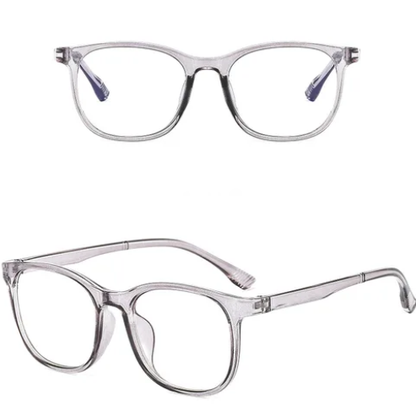 Lunettes d'ordinateur anti-lumière bleue – Monture transparente carrée, pour femmes &amp; hommes