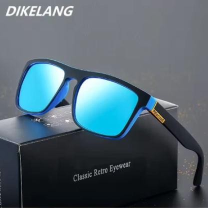 Lunettes de soleil carrées polarisées – style vintage pour hommes et femmes, idéal conduite et pêche, monture rétro, protection UV400