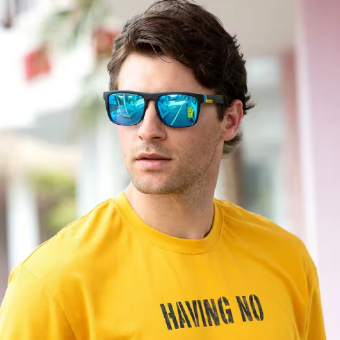 Lunettes de soleil carrées polarisées – style vintage pour hommes et femmes, idéal conduite et pêche, monture rétro, protection UV400