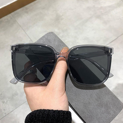 Lunettes de soleil carrées oversize – design vintage noir, style rétro affirmé pour femmes et hommes, protection UV400