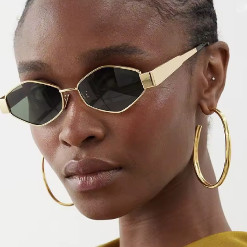 Lunettes de soleil carrées vintage – forme polygonale audacieuse, style rétro pour hommes et femmes, monture unique et affirmée