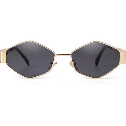 Lunettes de soleil carrées vintage – forme polygonale audacieuse, style rétro pour hommes et femmes, monture unique et affirmée