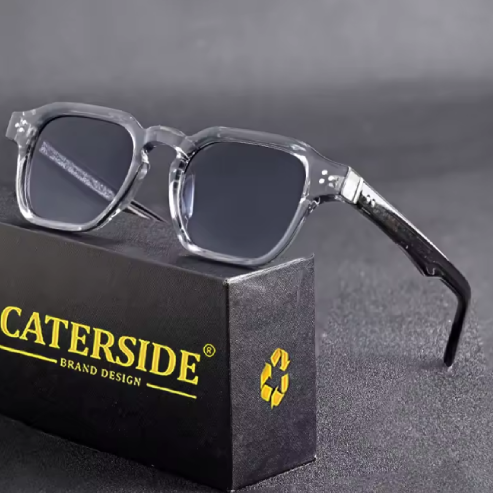 Lunettes de soleil carrées CATERSIDE – style classique revisité, pour hommes et femmes, look luxe pour la plage, les festivals ou les escapades en ville
