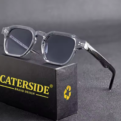 Lunettes de soleil carrées CATERSIDE – style classique revisité, pour hommes et femmes, look luxe pour la plage, les festivals ou les escapades en ville