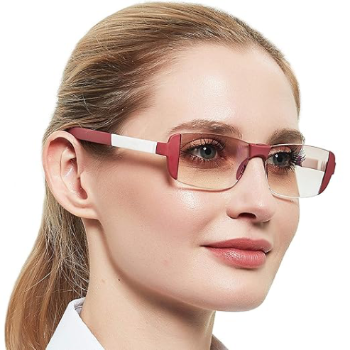 Lunettes de lecture bifocales – Vision de près et de loin, filtre anti-lumière bleue, monture transparente pour hommes