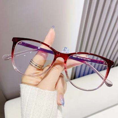 Lunettes de mode rétro pour femmes – monture transparente, design luxe, protection Anti-lumière bleue, pour toutes saisons