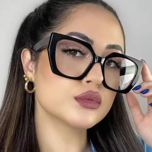 Lunettes optiques œil de chat pour femme – monture stylée anti-lumière bleue, design de luxe et confort d'écran